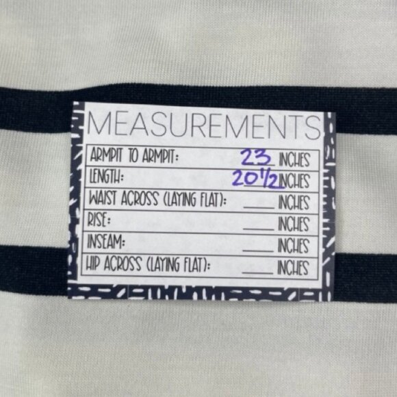 EXPRESS | Navy Blue & White Boxy Striped Short Sleeve Tee | Size M - Picture 10 of 11